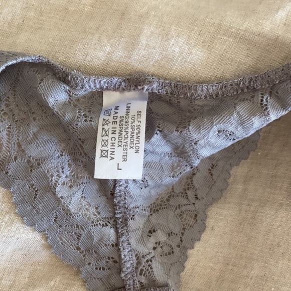 NWT grey lace bra bandeau size L - Picture 2 of 3